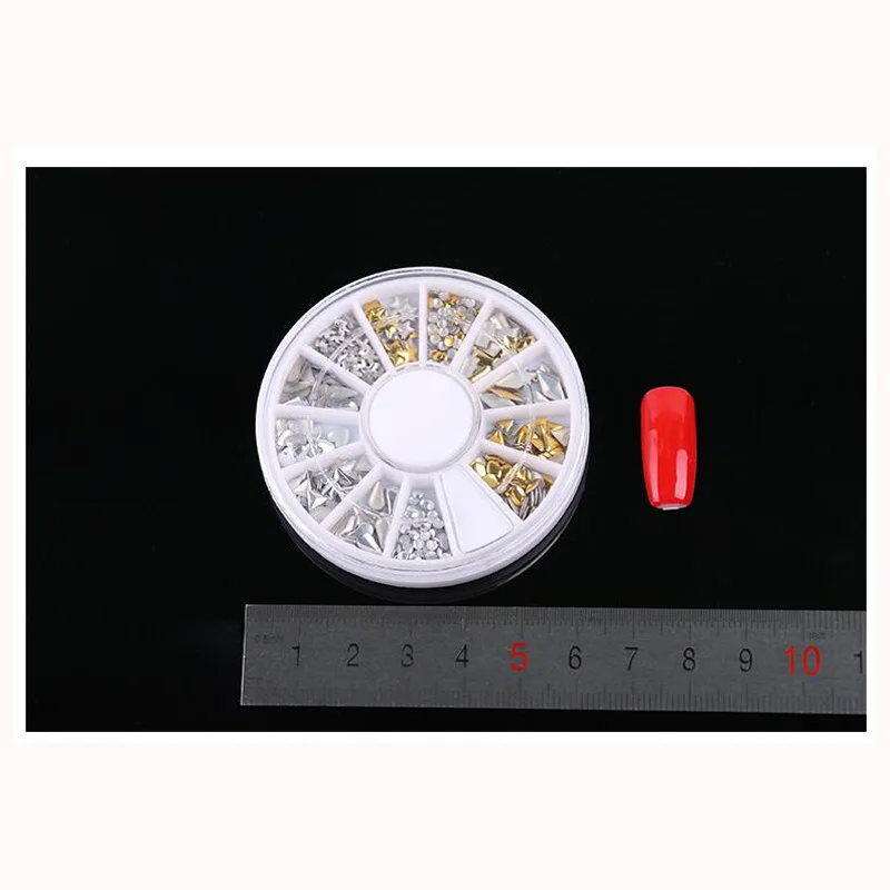 Украшения со стразами для ногтей Bittb золотые и серебряные украшения 3d аксессуары