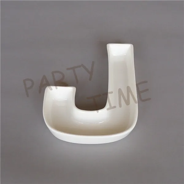 Керамические буквы J блюдо вечерние украшения десертное свадебное украшение