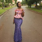 Aso Ebi стильные африканские вечерние платья, фиолетовые кружевные нигерийские вечерние платья-русалки, элегантное платье для выпускного вечера
