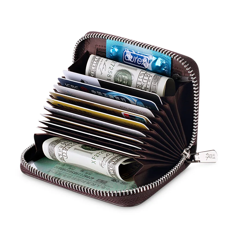 Мужская маленькая сумка из натуральной кожи модный кошелек воловьей с зажимом и