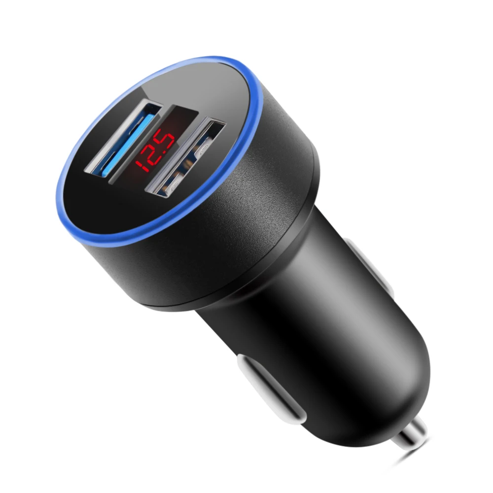 Автомобильное зарядное устройство с двумя USB портами 3 1 А 5 В|Дискодержатель| |