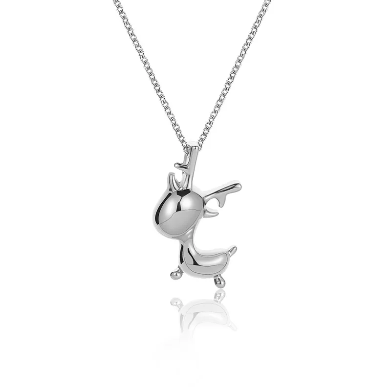 2018 Новый Рождественский олень рога ожерелье кулон Милый лось животное Роза