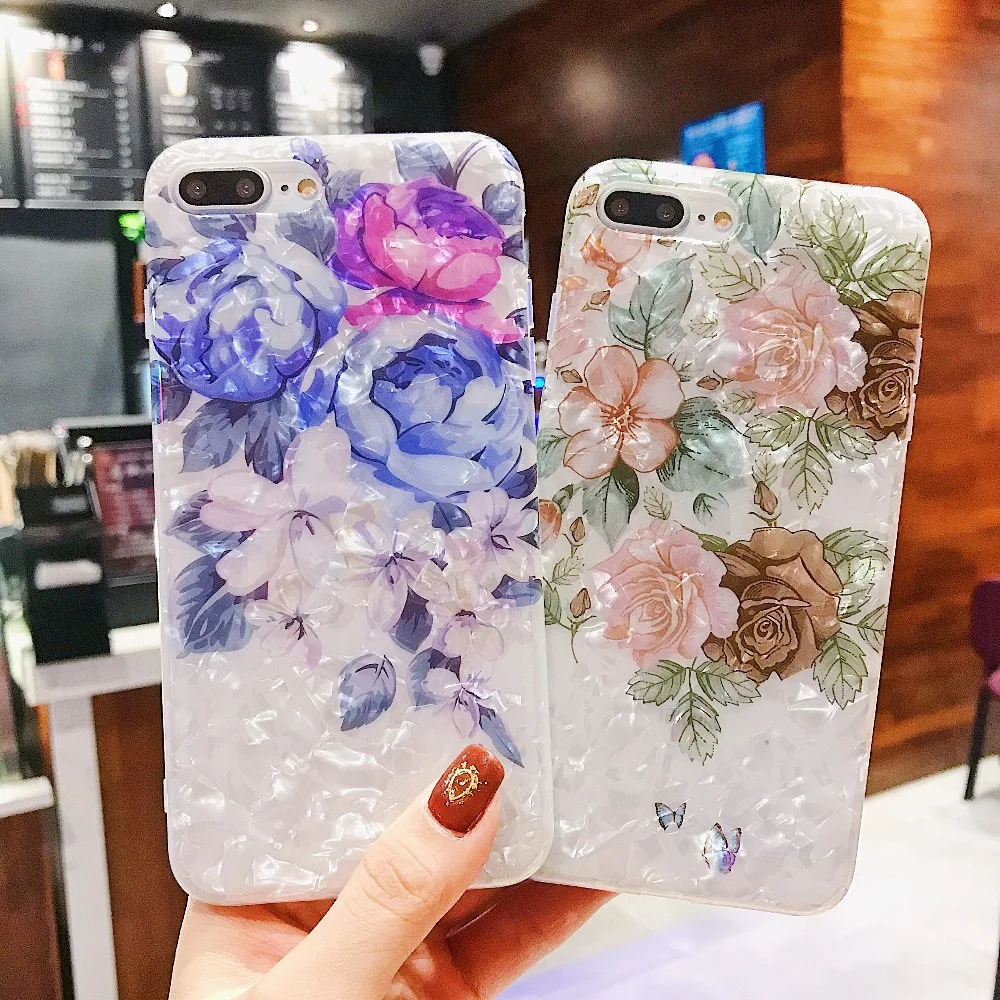 Мягкий силиконовый чехол для телефона iPhone XS Max XR X 8 7 6 S Plus с цветочным рисунком |