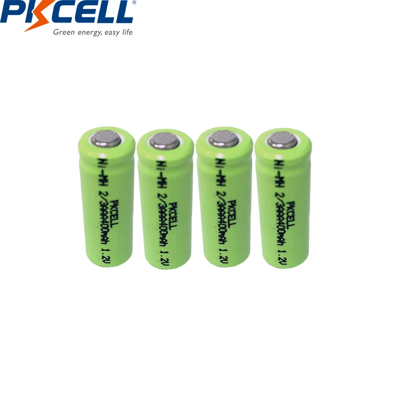 10 шт. 2/3 aaa батарея 400 mah 1,2 v nimh 2 3 aaa аккумуляторные батареи с плоским верхом для солнечных световых игрушек