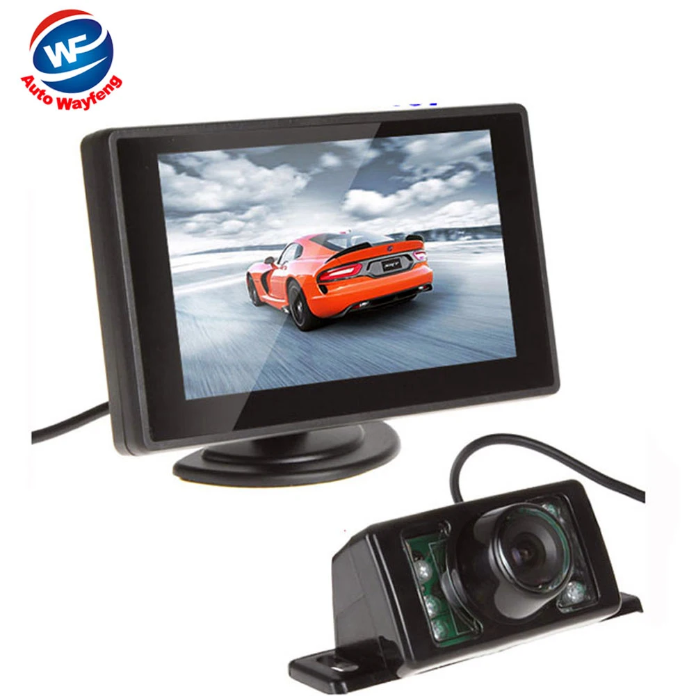 

Car CCD Video 7LED Auto Parking Monitor 4.3 inch Car Mirror Monitor With Reversing Car Rear View backup Camera Night
