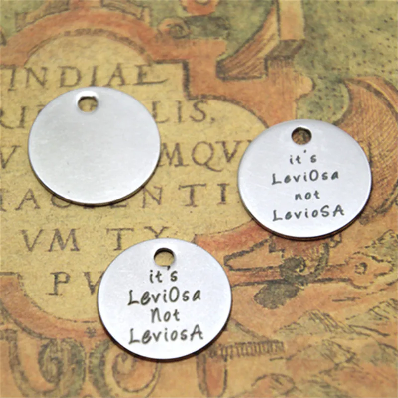 

10pcs it's leviosa not leviosa silver tone message charm pendant 20mm