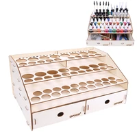 ophir paints rack with drawers acrylic paints tattoo ink wood rack diy wood storage rack up to 80 bottles of paints mg040