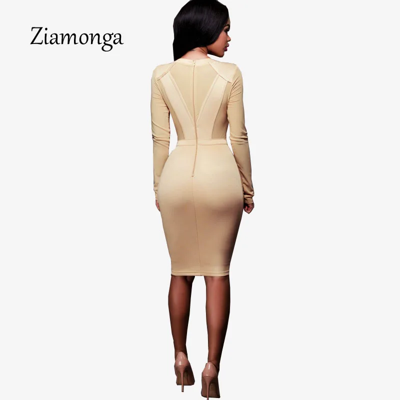 Женское облегающее платье средней длины с длинным рукавом|long sleeve winter dresses|bandage