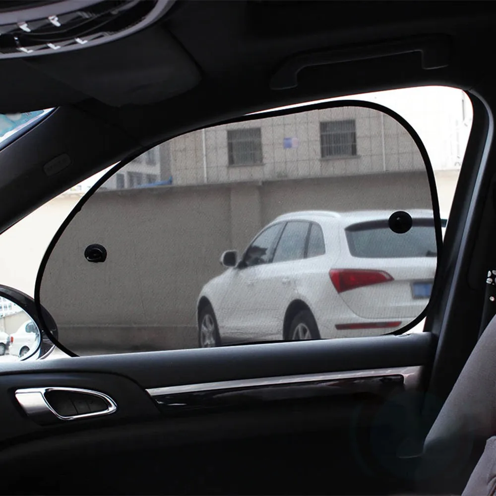 65x38cm 2Pcs Car Side Sun Shade UV Protection Universal Windshield Car Window Sunshade Mesh Sun Visor Protection Car Accessories