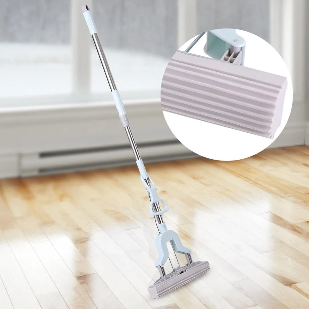 

Newest Stainless Steel Telescopic Handle Absorbent Sponge Mop Home Floor Cleaning Tool