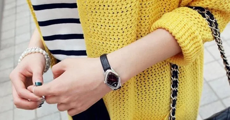 Julius Lady Women's Watch Japan Quartz Hours Fine Fashion Clock Bracelet Leather CZ Rhinestone Girl's Birthday Gift Box 660
