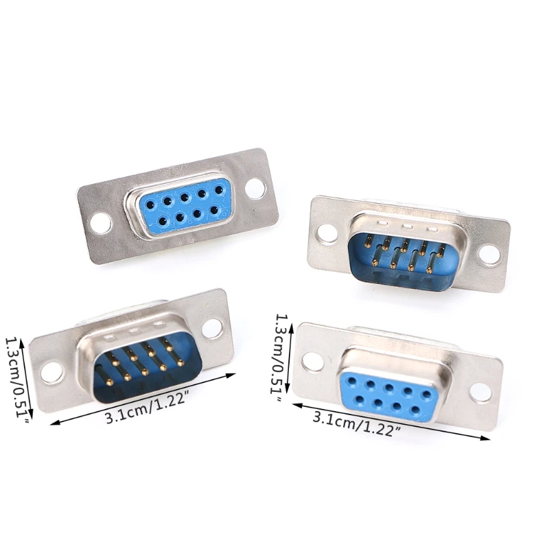 5Pairs DB9 Male and Female RS232 9 Pin Wire Solder Serial Port Plug Connectors images - 6