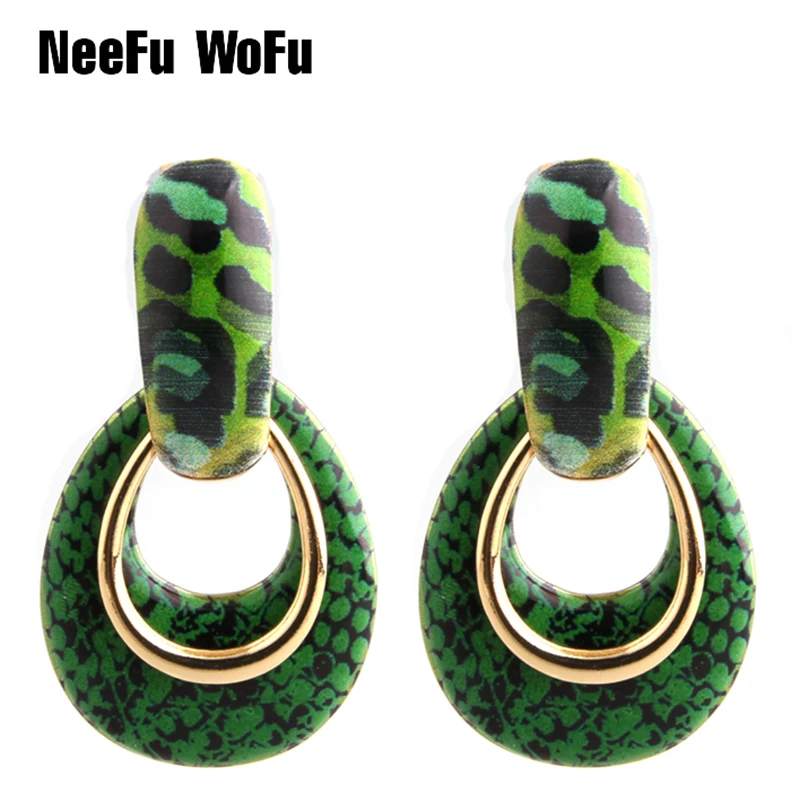 Серьги-капли NeeFu WoFu, висячие серьги с тигром, сережки из сплава, Сережки для Хэллоуина, сережки с бахромой, большие серьги