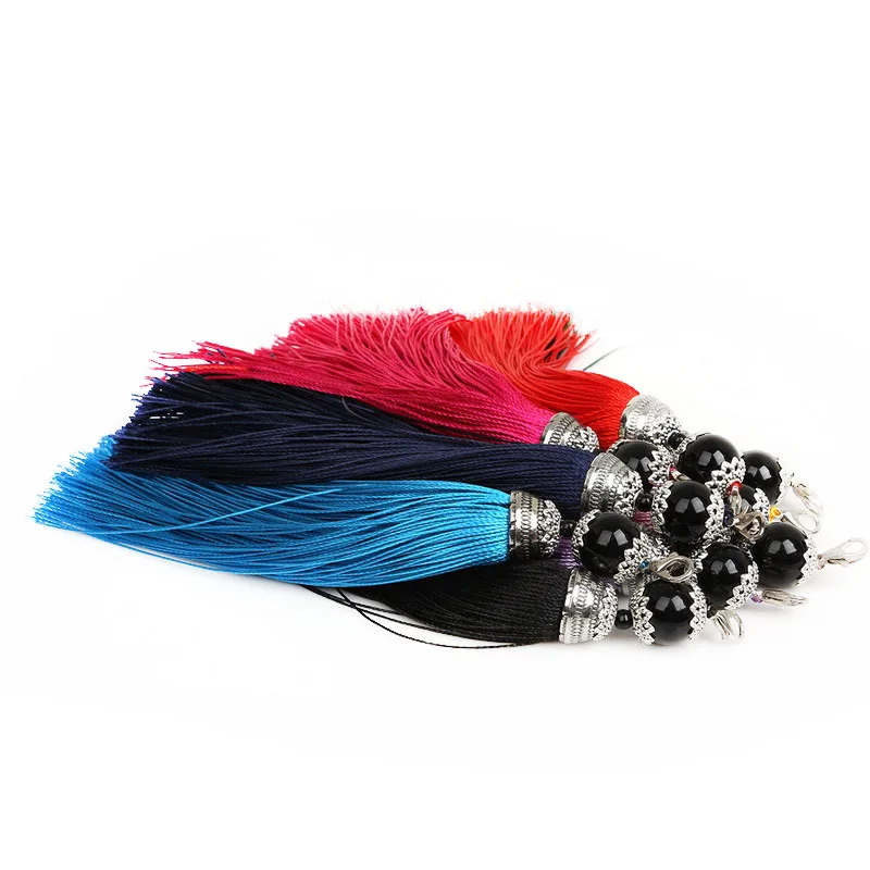 2 шт./лот длинные шелковые Подвески с кисточками Лобстер для женщин 14 см |