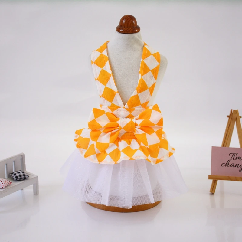 Одежда для собак платье милое принцессы свадебное с плюшевым щенком маленьких