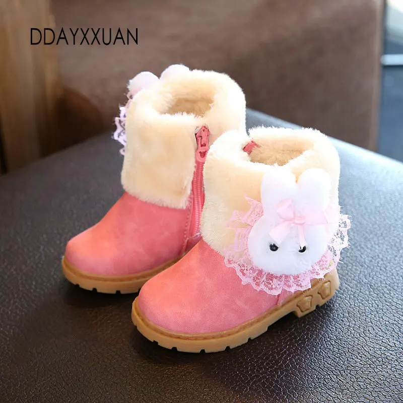 Новинка детские ботинки Толстая Теплая обувь замшевые зимние до середины икры на