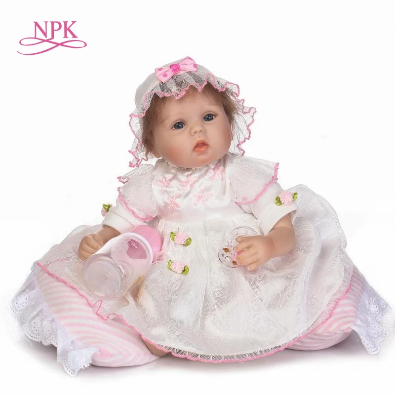 NPK 43 см силиконовые куклы для новорожденных Реалистичная кукла игрушки девочек