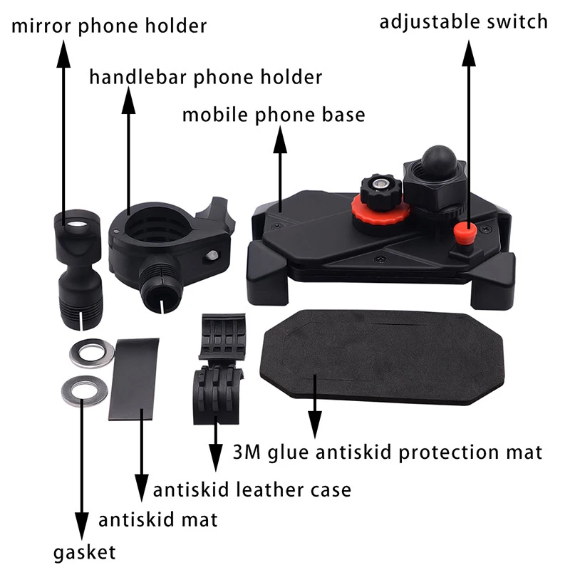 ACCNIC Универсальный держатель для телефона на велосипед, мотоцикл, 2 в 1, руль и зеркальная подставка, кронштейн для телефона для iPhone, samsung, мобильного телефона