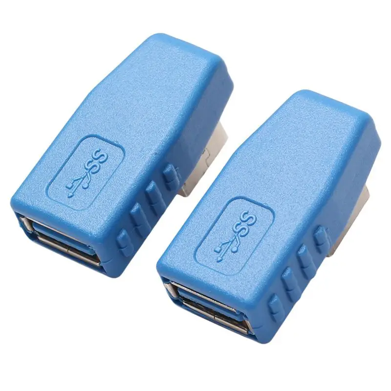 IG-2-Pack Супер Скоростной USB 3 0 Вертикальный левый угол и правый адаптер папа к