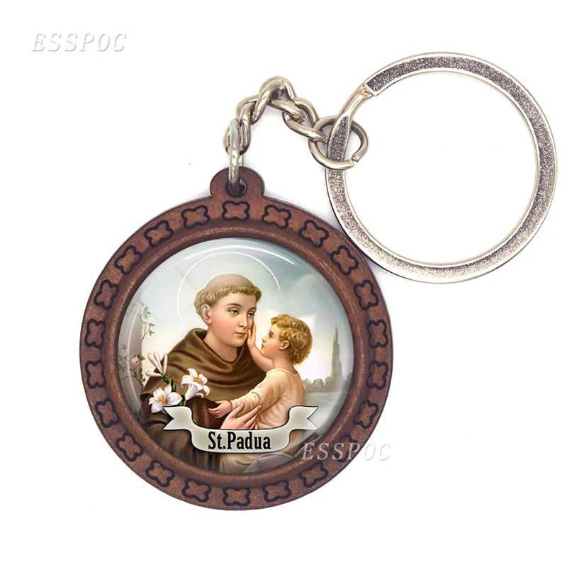 Christian Saint Jewelry St Michael стеклянный кабошон деревянный брелок модные шикарные кольца