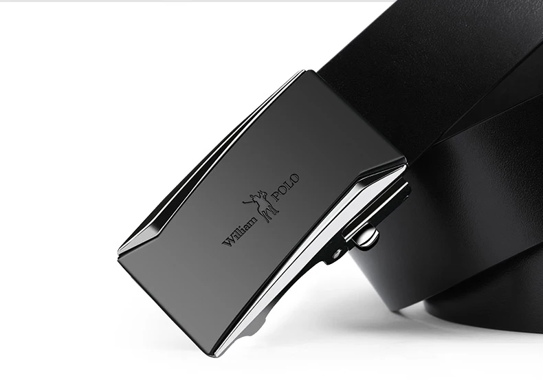 Кожаный мужской ремень от бренда Williampolo, дизайн, автоматическая пряжка, подарочная упаковка, формальный стиль, ремень для мужчин