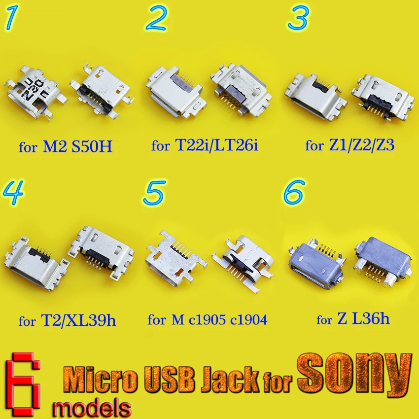 Новый Micro USB разъем для зарядки Sony Xperia Z2 L50W Z1 Z3 Compact Z Ultra XL39H S Lt26i зарядного