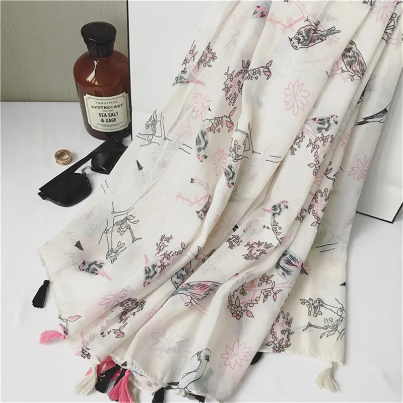 Зимний шарф Распродажа для взрослых 2018 Новый женский Модный хлопковый с принтом