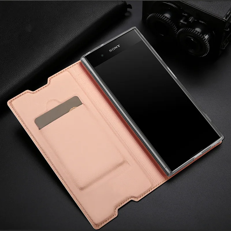 Роскошный флип-чехол-бумажник из искусственной кожи для sony Xperia XA1 Plus XZ1 Premium XZ X Compact XP L1 Z6 E6 Z5 Mini держатель для карт с подставкой