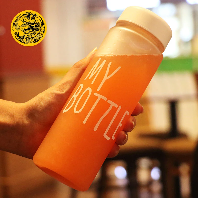 My Bottles, матовая пластиковая Спортивная бутылка для воды, термостойкая, герметичная, корейский стиль, поликарбонат, 500 мл, модная бутылка