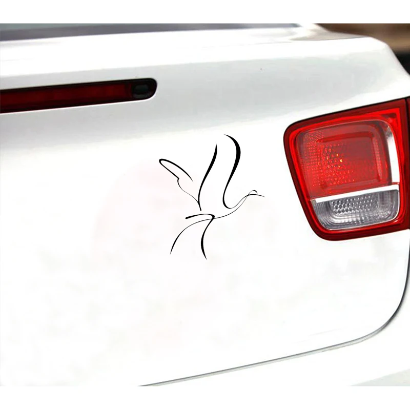 

YJZT 13.4CM*16CM Bird Cute Elegant Vinyl Car Window Sticker Black/Silver Decal Car-styling C11-1226