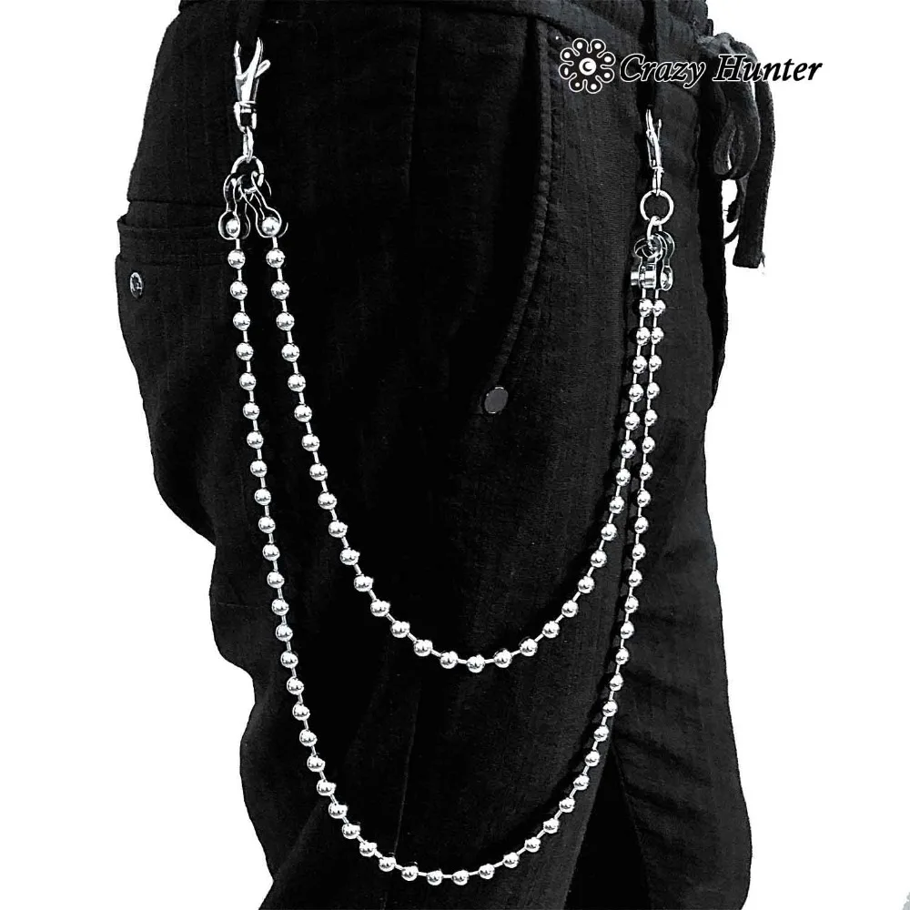 Брюки в стиле хип-хоп со стальным шариком stainlesss брюки панк с талией Chain2 |