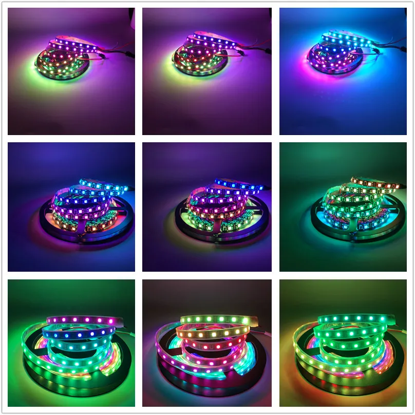 Полноцветная Пиксельная Светодиодная лента WS2811 5050 RGB черная/белая печатная плата