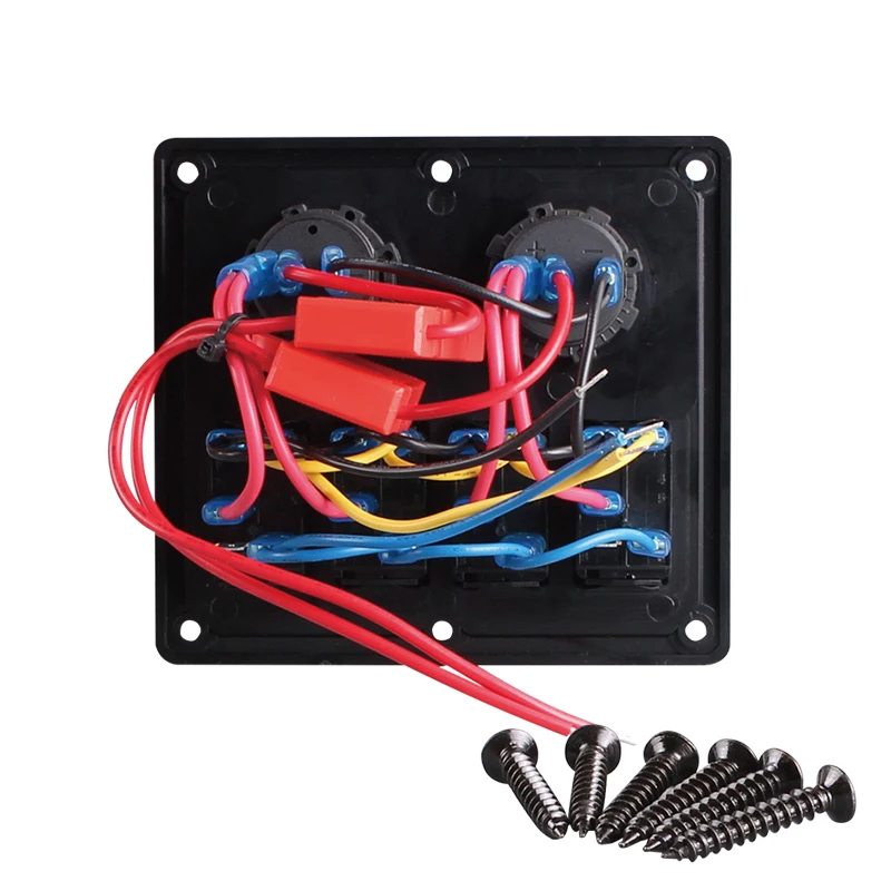 4 банды лодка кулисный переключатель панель двойной USB прикуриватель розетка