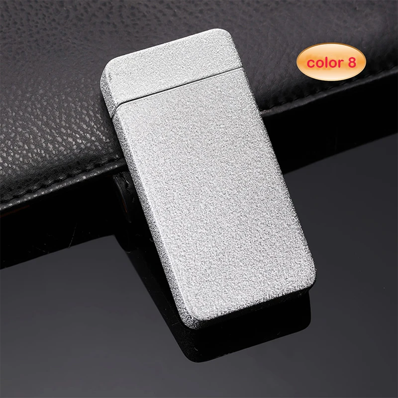 Электронная зажигалка для сигарет, зарядка через usb, двойная дуга, импульсный крест, металлические зажигалки для курения, Windpro зажигалки для 15 цветов
