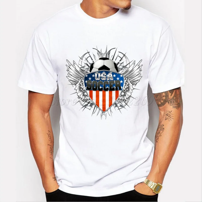 Новая дизайнерская мужская футболка с изображением кошки и флага США под заказ