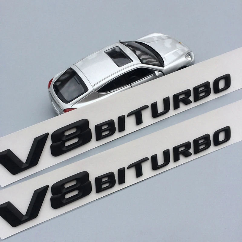 matte black Vent Fender отделка эмблемы лезвие логотип V8 BITURBO 4matic+ для Mercedes Benz AMG V8 C200 C300 E300 E400 W213 стайлинга автомобилей сбоку Стикеры - Цвет: matte black