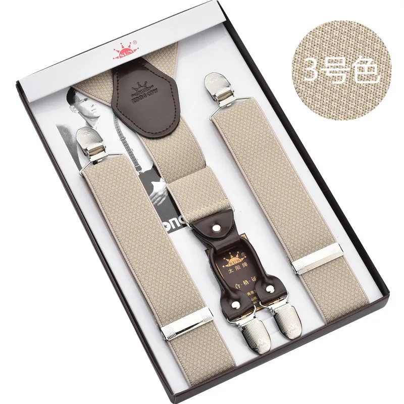 Мужские подтяжки на тонких лямках в западном стиле для брюк с зажимом мужской