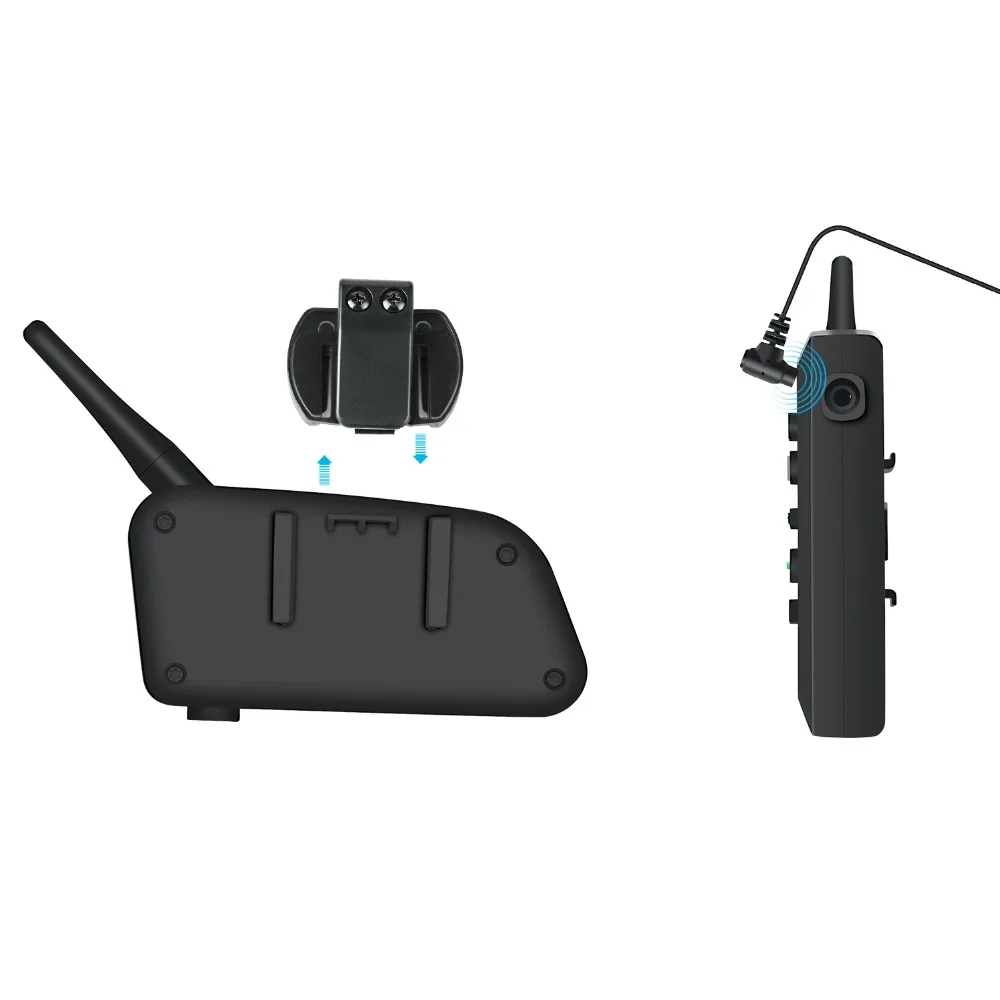 Bluetooth гарнитура VNETPHONE V6 для мотоциклетного шлема 1 2 км 850 мАч IP65 6 водителей MP3