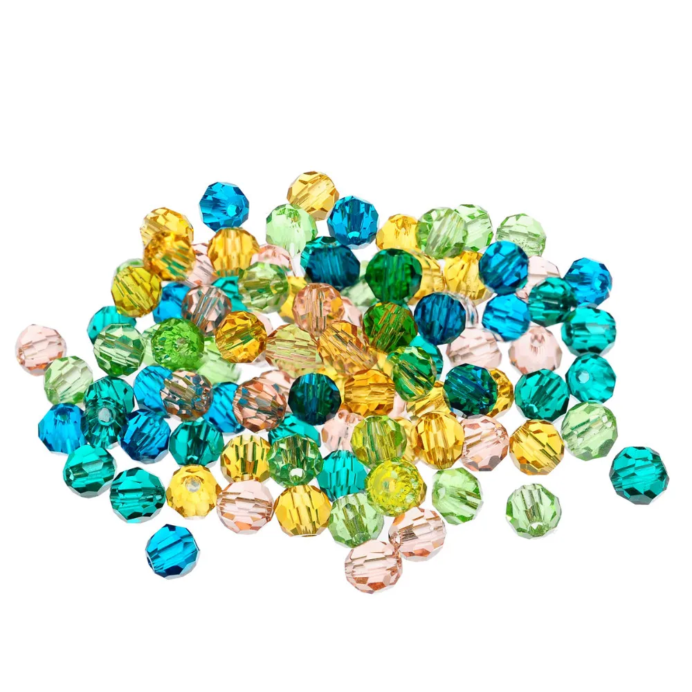 DoreenBeads, ювелирные Акриловые Бусины, разноцветные, около 6 мм(2/") Диаметр, отверстие: около 1,2 мм, 40 штук, новинка