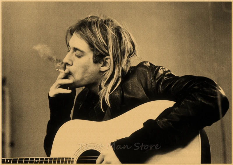 ВИНТАЖНЫЙ ПЛАКАТ Nirvana Kurt Cobain dormitory крафт-рок-оркестр декоративная живопись постер ретро-плакат/40*30 см