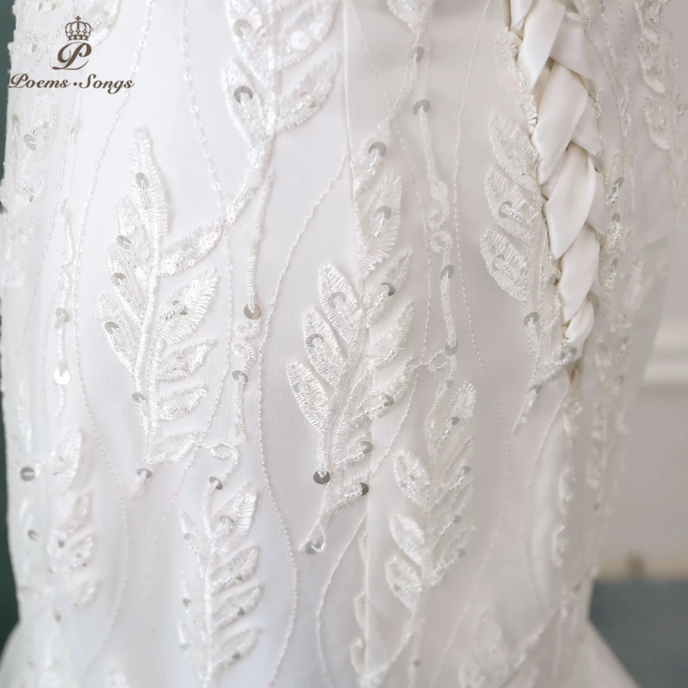 

New beautiful sequined lace wedding dress 2020robe mariage Vestido de noiva Mermaid wedding dresses for wedding robe de mariee