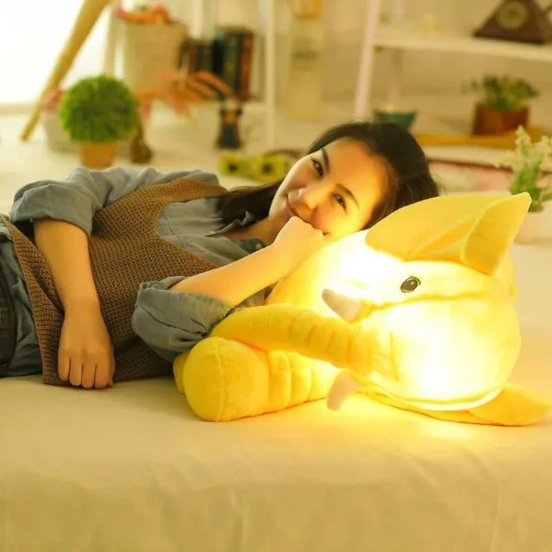50 см LED слон плюшевая подушка для кормления в виде животного детская комната