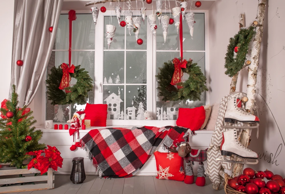 

HUAYI Photography Backdrops Christmas Backdrop Decorations Studio Photo Prop Kids Backgrounds XT-6259
