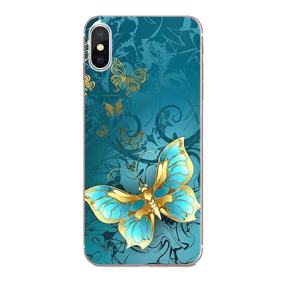 Красочная крутая Бабочка для Samsung Galaxy Note 5 8 9 S3 S4 S5 S6 S7 S8 S9 S10 mini Edge Plus Lite TPU коробка