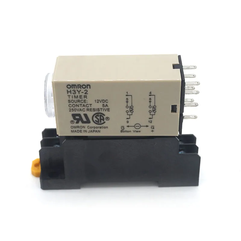 H3Y-2 AC220V 110V DC12V 24V Delay Timer Time Relay 0 - 60 min 60M with Base | Обустройство дома