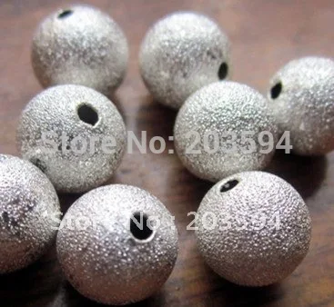 

100Pcs/lots Silver Plated Stardust Spacer Bead 10MM