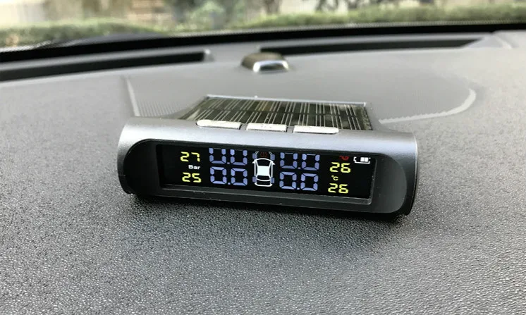 Новая система контроля давления в шинах на солнечной батарее TPMS 4 колесный