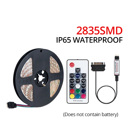 White 2835 IP65 Kit SATA RGB Светодиодные ленты ночник неоновая вывеска лампы Luminaria компьютерный корпус для ПК Подсветка светильник с РФ пульта дистанционного управления - Испускаемый цвет: White 2835 IP65 Kit