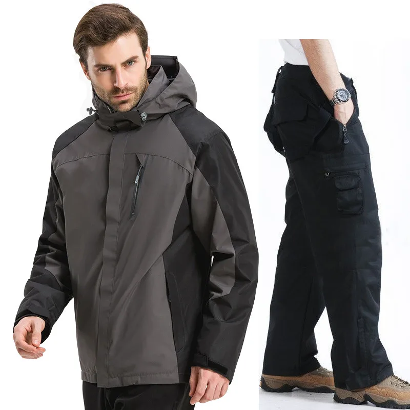 Профессиональный лыжный костюм Мужская ветрозащитная водонепроницаемая куртка