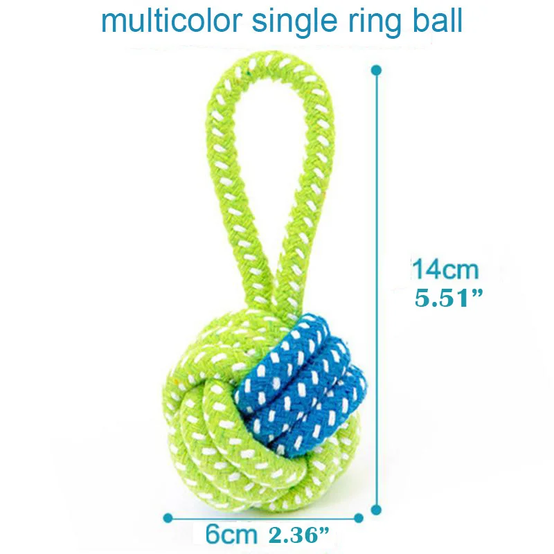 Хлопковые веревки для домашних животных 5 размеров нетоксичны цветные